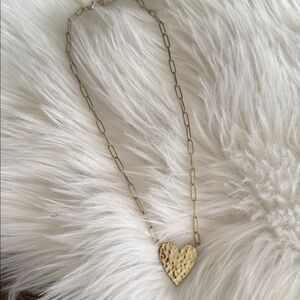 Gold Heart Pendant Necklace